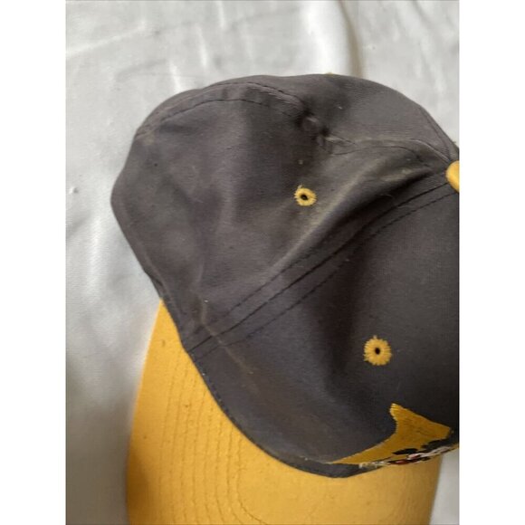 Two Mickey Mouse Baseball Caps White & Black Embroidered Yellow Bill Adjustable - Picture 11 of 16